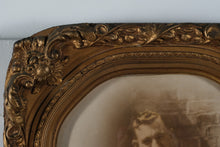 Load image into Gallery viewer, Antique Gilt Ornate Frame with Convex Glass & WWII Military Portrait