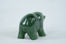 Load image into Gallery viewer, Carved Green Stone Bear Figurine Inuit Style Animal Sculpture