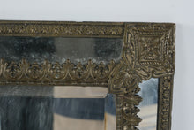 Load image into Gallery viewer, Vintage Mid Century Ornate Gold Metal Beveled Wall Mirror Gothic 15 x 13