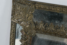 Load image into Gallery viewer, Vintage Mid Century Ornate Gold Metal Beveled Wall Mirror Gothic 15 x 13