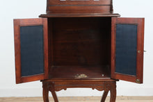 Load image into Gallery viewer, Antique Mahogany Display Cabinet on Cabriole Legs with Mirrored Doors