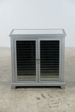 Load image into Gallery viewer, Silver Mirrored Two-Door Accent Cabinet with Shutter Doors