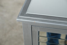 Load image into Gallery viewer, Silver Mirrored Two-Door Accent Cabinet with Shutter Doors