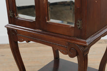 Load image into Gallery viewer, Antique Mahogany Display Cabinet on Cabriole Legs with Mirrored Doors