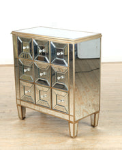 Load image into Gallery viewer, Glam Mirrored 9-Drawer Chest with Beveled Panels