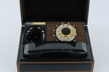 Load image into Gallery viewer, Vintage Discotel Personal Telephone — Hidden Rotary Dial Phone in Woodgrain Box (Model 981B101, 1970s)