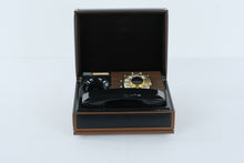 Load image into Gallery viewer, Vintage Discotel Personal Telephone — Hidden Rotary Dial Phone in Woodgrain Box (Model 981B101, 1970s)