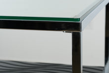 Load image into Gallery viewer, Major-Q Chrome Coffee Table with Black Wavy Shelf
