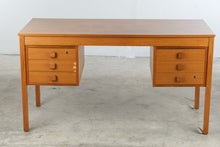 Load image into Gallery viewer, Danish Modern Teak Executive Desk with Six Drawers