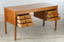 Load image into Gallery viewer, Danish Modern Teak Executive Desk with Six Drawers