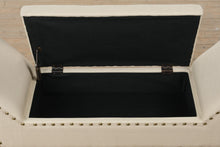 Load image into Gallery viewer, Modern Upholstered Storage Bench with Nailhead Trim
