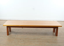 Load image into Gallery viewer, Modern Minimalist Solid Cherry Low Coffee Table with Curly Grain