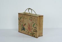 Load image into Gallery viewer, Tole Metal Magazine Holder Monkey & Floral Chinoiserie 15” Mid Century
