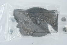 Load image into Gallery viewer, Montana Centennial 1889–1989 Belt Buckle – Sterling Silver Plate by Montana Silversmiths, Limited Edition