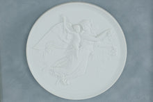 Load image into Gallery viewer, Framed “Morning and Night” Angel Rondels After Bertel Thorvaldsen White Relief Plaques 11” x 18.5”