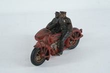 Load image into Gallery viewer, Antique Hubley Cast Iron Motorcycle Sidecar Toy Police Riders Original Paint