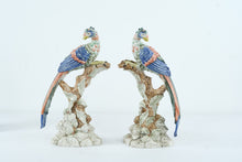 Load image into Gallery viewer, Mottahedeh “Brighton Pavilion Birds” Porcelain Figurines – Colonial Williamsburg, Pair, 1998