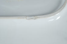 Load image into Gallery viewer, Mud Pie Vintage-Style Ceramic Serving Tray – Cake Server Illustration, Scalloped Edges (16" x 8")