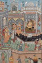 Load image into Gallery viewer, Mughal Empire Court Scene - Silk