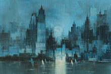 Load image into Gallery viewer, Impressionist New York City Skyline by W. Bonsall – Original Oil on Canvas