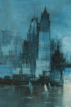 Load image into Gallery viewer, Impressionist New York City Skyline by W. Bonsall – Original Oil on Canvas