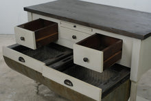 Load image into Gallery viewer, NapaStyle Possum Belly Kitchen Island with Zinc Bins and Dark Wood Top
