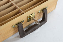 Load image into Gallery viewer, Napa Valley Box Company Wood Cassette Tape Storage Cases With Keys Set of 2