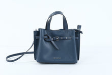 Load image into Gallery viewer, Michael Kors Navy Blue Pebbled Leather Belted Satchel Crossbody Bag