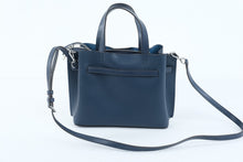 Load image into Gallery viewer, Michael Kors Navy Blue Pebbled Leather Belted Satchel Crossbody Bag