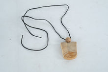 Load image into Gallery viewer, Hand-Carved Folk Art Wooden Pendant Necklace