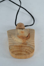 Load image into Gallery viewer, Hand-Carved Folk Art Wooden Pendant Necklace