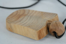 Load image into Gallery viewer, Hand-Carved Folk Art Wooden Pendant Necklace