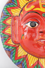 Load image into Gallery viewer, Nepalese Paper Mache Wall Hanging Mask - Red Face
