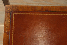 Load image into Gallery viewer, “The Wexford Trio” – Vintage Leather-Top Nesting Tables with Gold Tooling