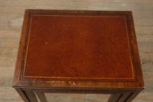 Load image into Gallery viewer, “The Wexford Trio” – Vintage Leather-Top Nesting Tables with Gold Tooling