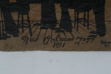 Load image into Gallery viewer, Hand-Painted Slate Wall Art – New Orleans Jazz Scene (1991) – Vivian & Pierre Louis Laiche