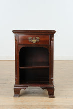 Load image into Gallery viewer, Vintage Mahogany Nightstand with Drawer & Interior Shelf – 28" Tall