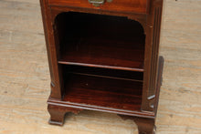 Load image into Gallery viewer, Vintage Mahogany Nightstand with Drawer & Interior Shelf – 28" Tall
