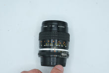Load image into Gallery viewer, Nikon Micro Nikkor 55mm F2 8 AI S Macro Lens Nikon F Mount With HB 4 Hood