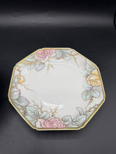 Load image into Gallery viewer, Antique Nippon Hand Painted Rose Berry Strainer Bowl Underplate Gold Trim Set
