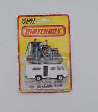 Load image into Gallery viewer, Matchbox No. 54 Mobile Home (1980 Lesney, Carded Diecast)
