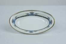 Load image into Gallery viewer, Noritake Daventry Vintage Oval Vegetable Serving Bowl Japan Blue Floral Gold Trim