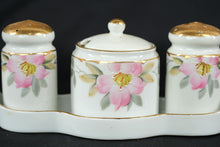 Load image into Gallery viewer, Vintage Noritake Azalea Salt Pepper Mustard Set Tray 19322 Japan