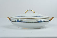 Load image into Gallery viewer, Vintage Noritake Daventry Covered Vegetable Serving Bowl Floral Gold Trim 12 Inch