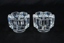 Load image into Gallery viewer, Orrefors Corona Votive Candle Holders Pair Crystal 2.5 Inch