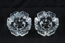 Load image into Gallery viewer, Orrefors Corona Votive Candle Holders Pair Crystal 2.5 Inch
