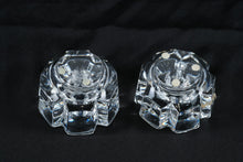 Load image into Gallery viewer, Orrefors Corona Votive Candle Holders Pair Crystal 2.5 Inch