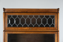Load image into Gallery viewer, are 5 Stack Oak Barrister Bookcase with Leaded Glass Door and Globe Wernicke Style -#2- ONLINE ONLY (Copy)