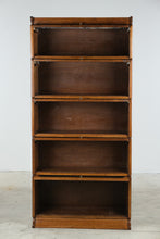 Load image into Gallery viewer, are 5 Stack Oak Barrister Bookcase with Leaded Glass Door and Globe Wernicke Style -#2- ONLINE ONLY (Copy)