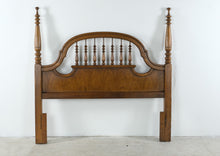Load image into Gallery viewer, Solid Oak Queen Size Headboard with Turned Spindles and Poster Posts